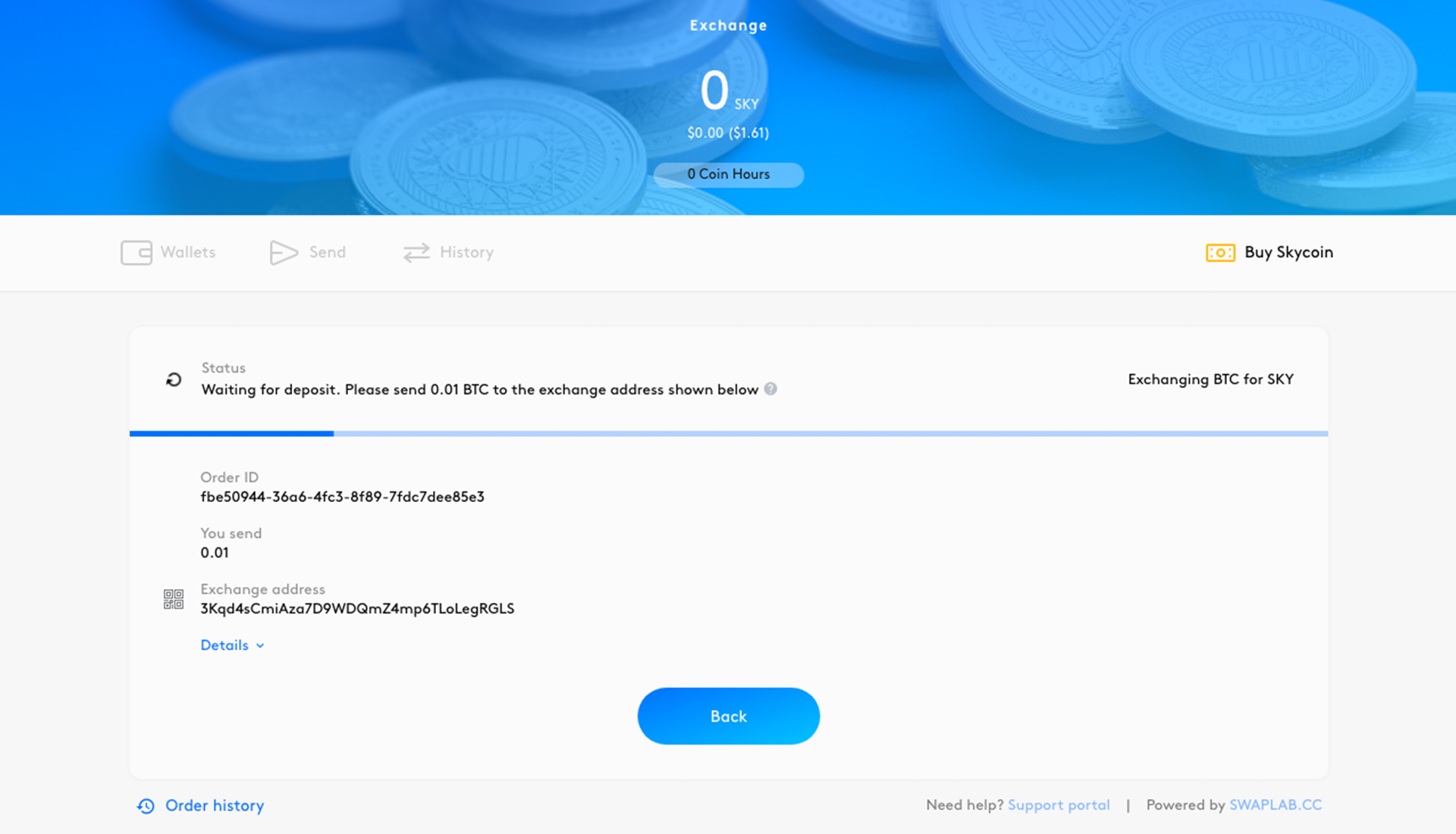 Buy Skycoin with Desktop Wallet